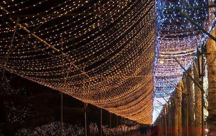 圣诞树装饰灯带过年圣诞挂树上的挂件闪灯彩灯春节户外室外布置led防