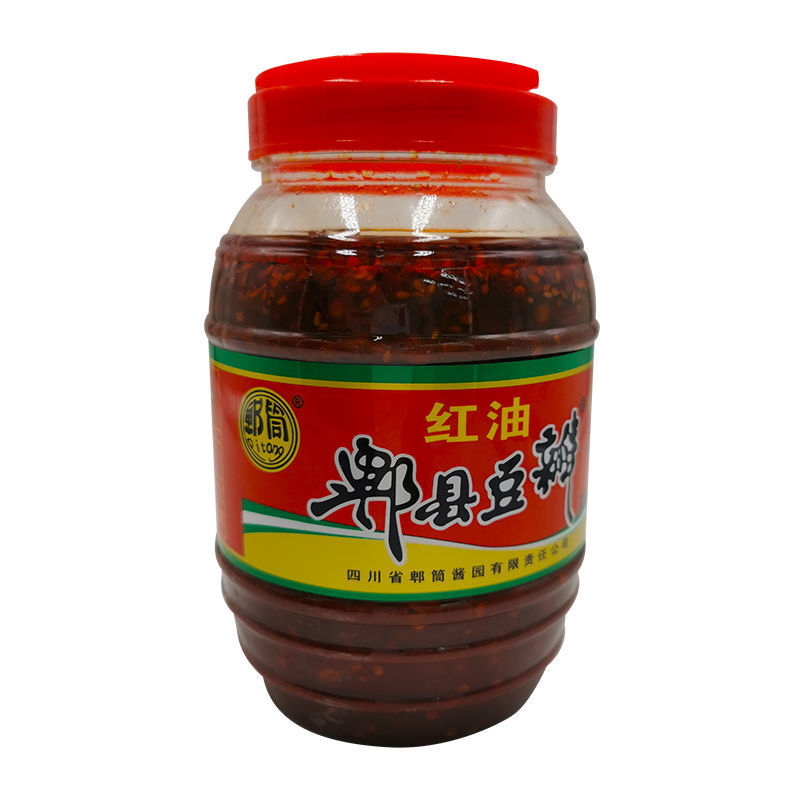 郫筒牌红油豆瓣酱 四川红油川菜专用调味酱家用郫筒调料整箱 1.