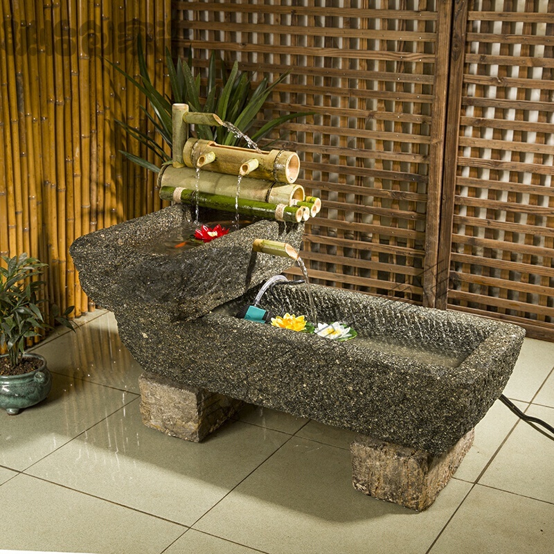 养鱼石槽猪槽马槽庭院大水槽老旧石槽鱼缸石头花盆种花室阳台小石槽