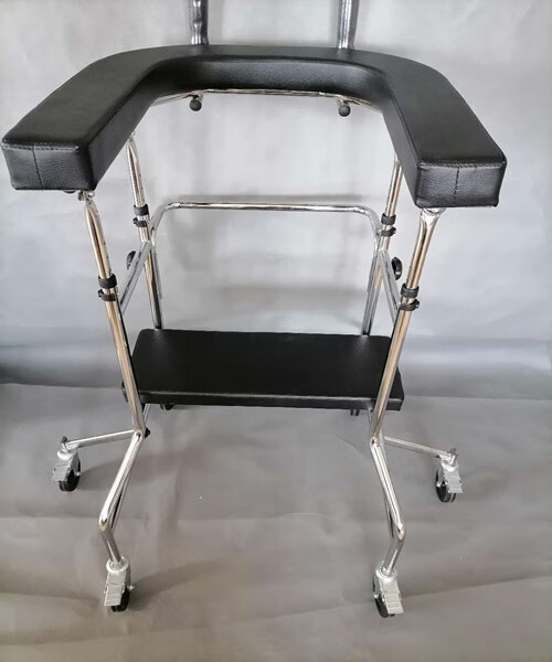 老人助行器学步车康复走路偏瘫训练器材老年辅助行走器 lu型六轮女款