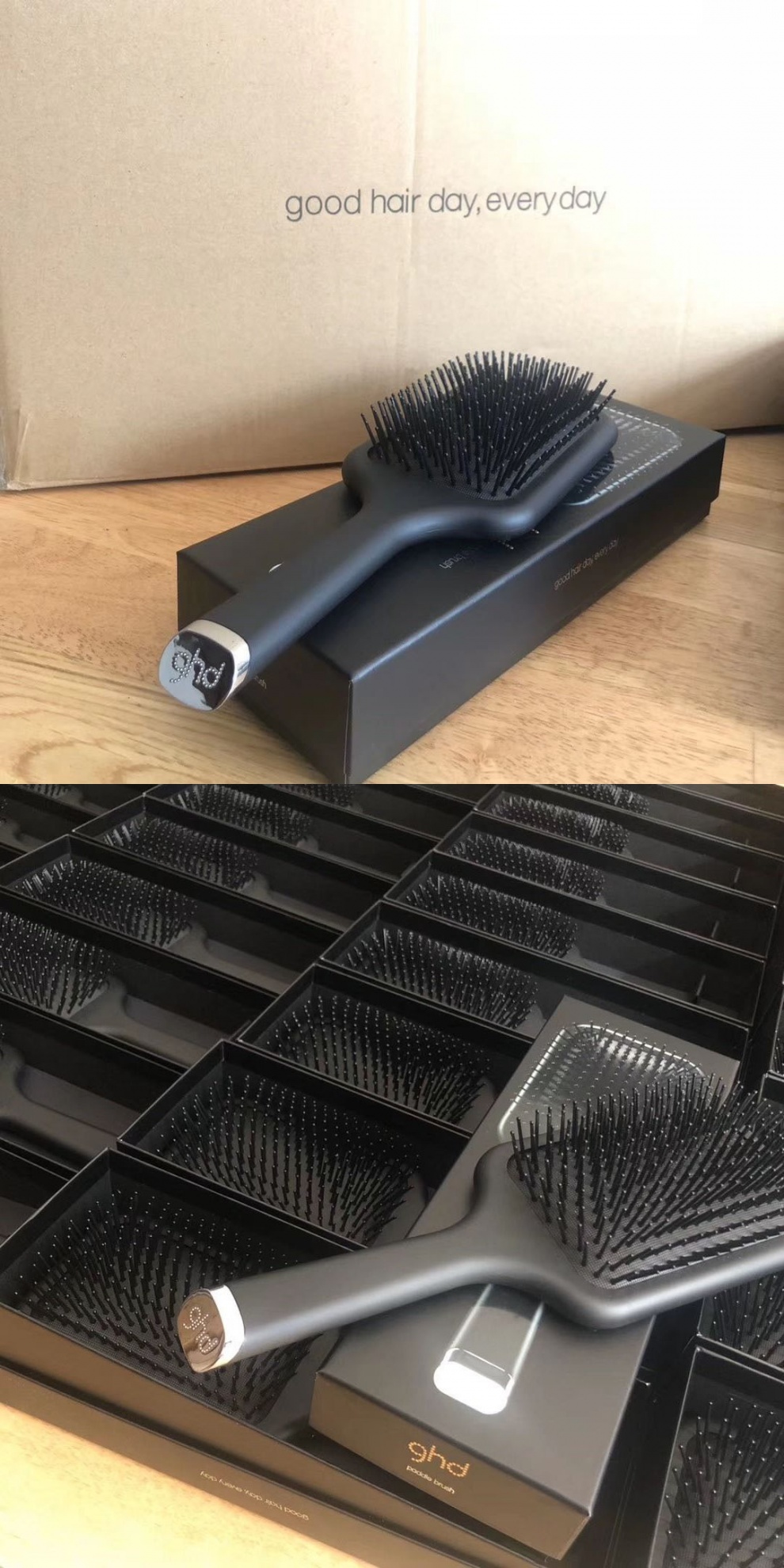 ghd梳子进口paddle 气垫梳按摩梳子女网红款气囊梳顺发梳子家用 黑色