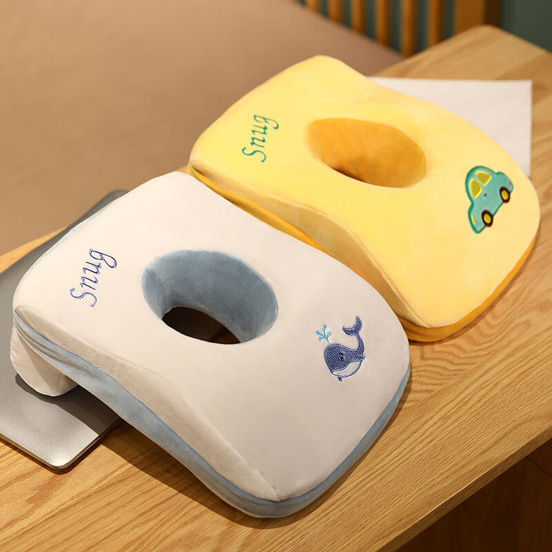 徐小小 小学生午睡枕儿童趴睡枕教室午休趴桌子睡觉神器可爱趴趴枕 红