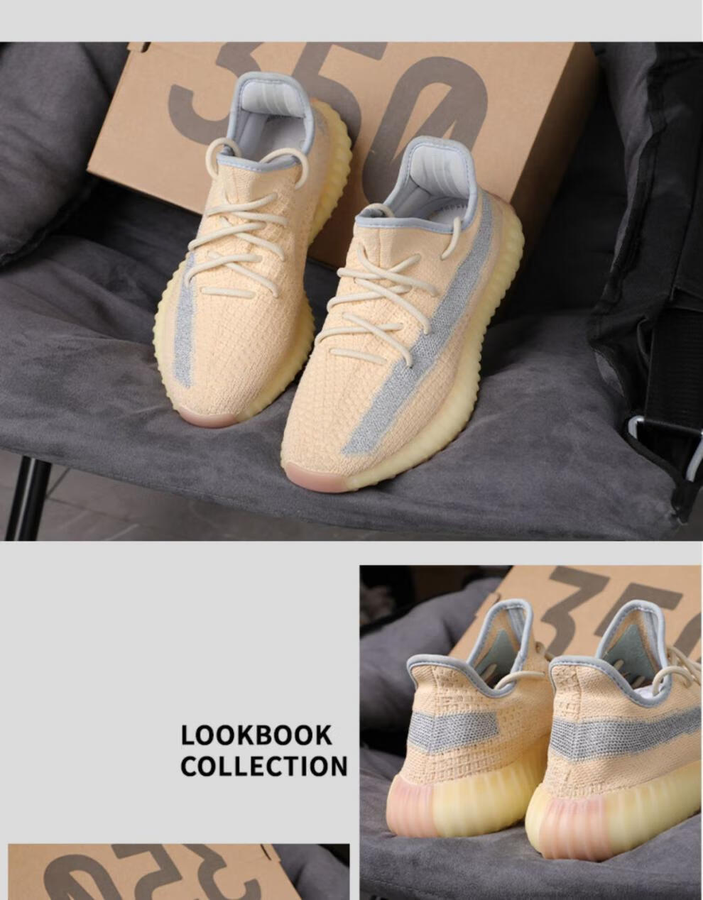 椰子鞋原椰子鞋男奶油黄情侣运动休闲跑步鞋子蓝眼泪侧星bt真爆版本36