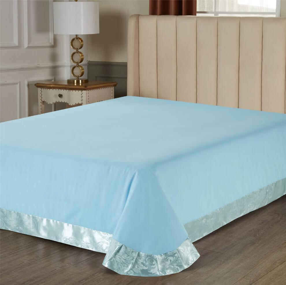 床单单件欧式高端提花圆角床单加大单双人151820m22米唯美盛典白色20