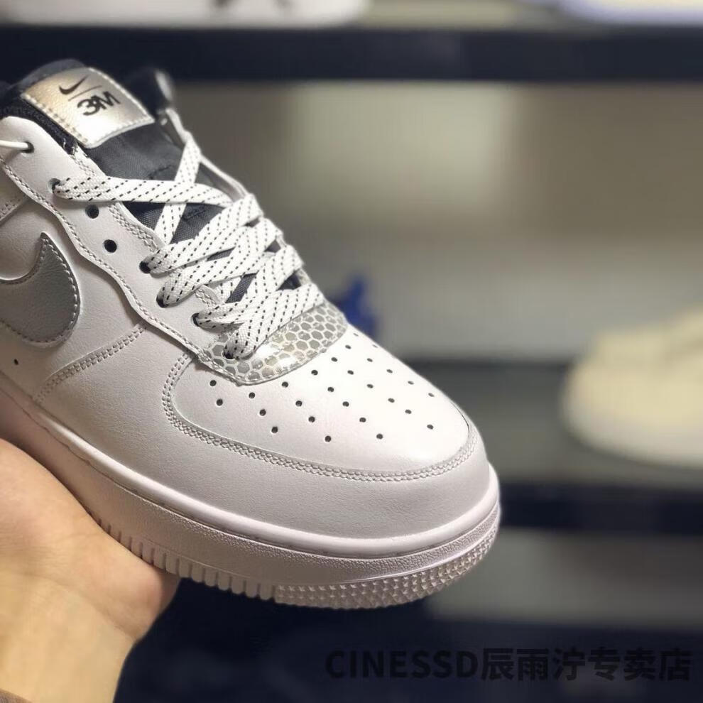 air froce 1 low af1 3m反光白银空军一号男女低帮板鞋ct2299-100