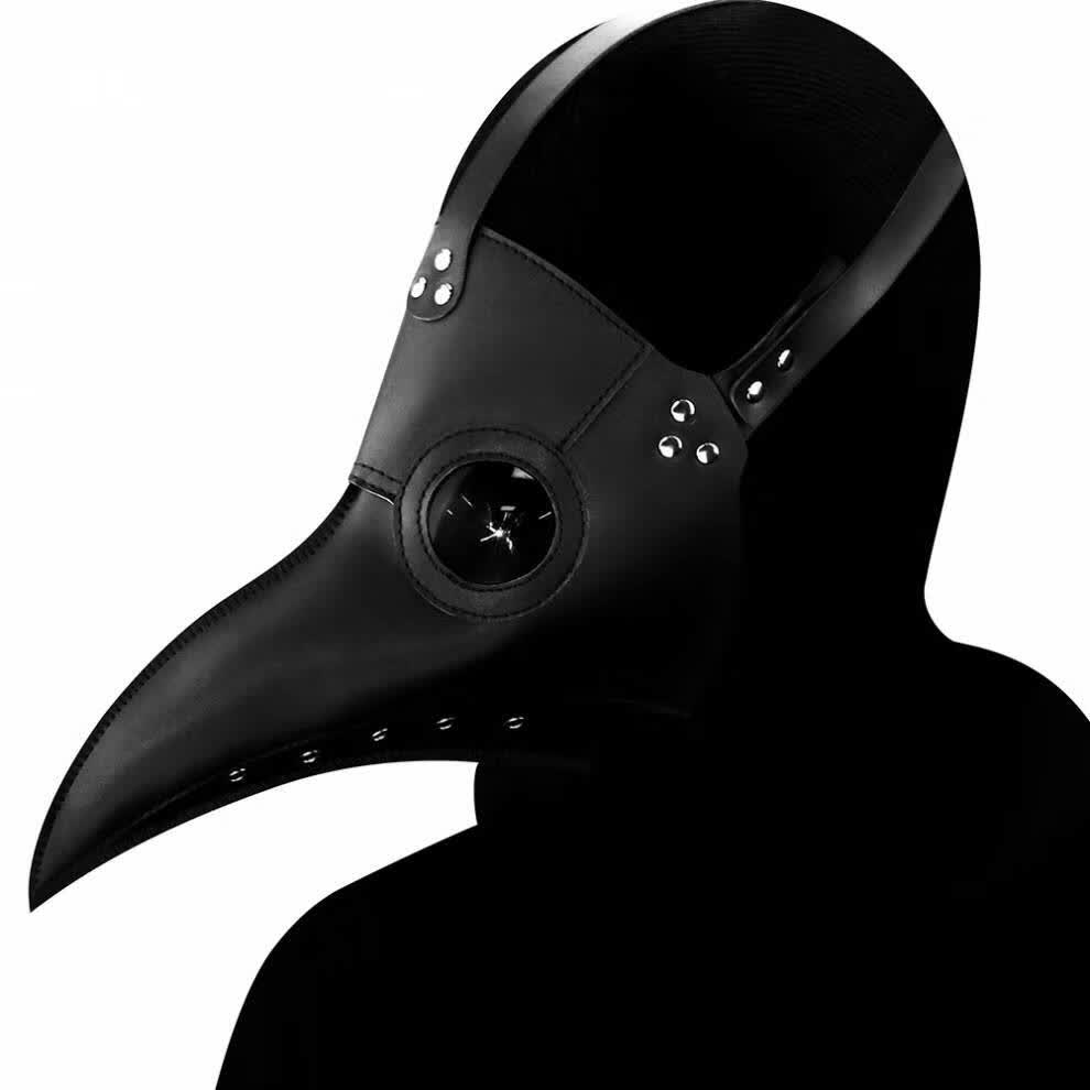 瘟疫医生鸟嘴面具 中世纪瘟疫医生cos游戏动漫人物头套乌鸦长鸟嘴面具