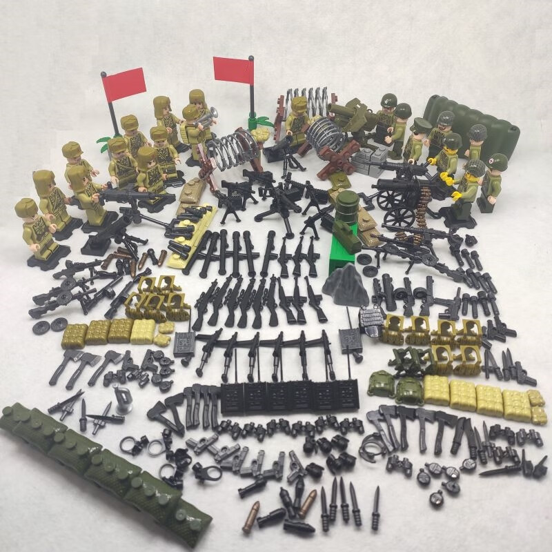 乐高lego长津湖抗美援朝玩具志愿军雪地版场景积木军事八路军士兵人