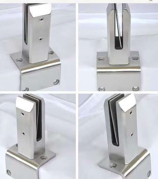 不锈钢立柱泳池夹落地玻璃夹楼梯扶手固定配件玻璃免开孔量大200高