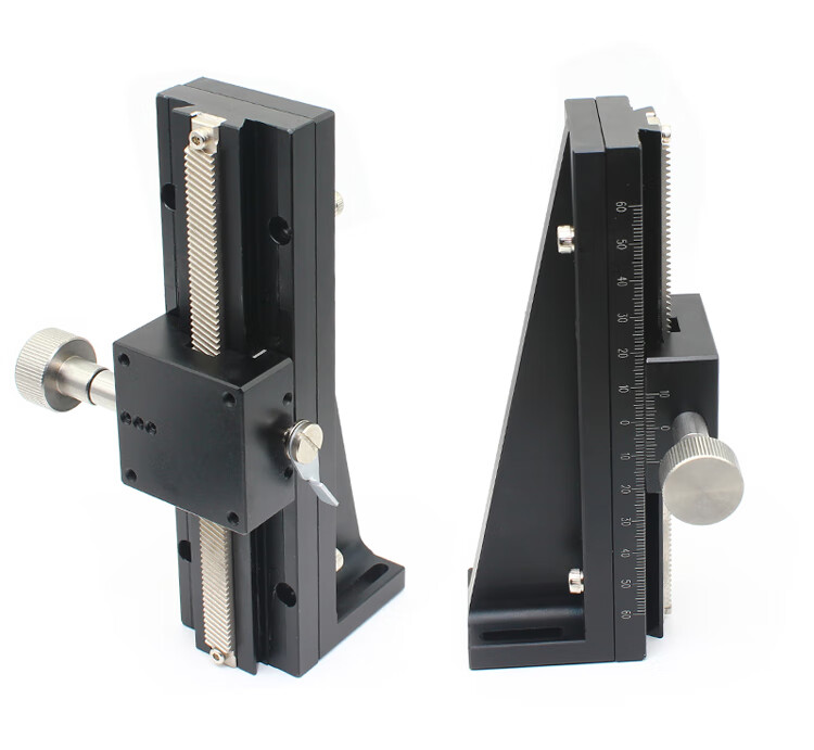 定制z轴燕尾槽滑台长行程lwz4025手动位移微调平台齿轮齿条型升降台