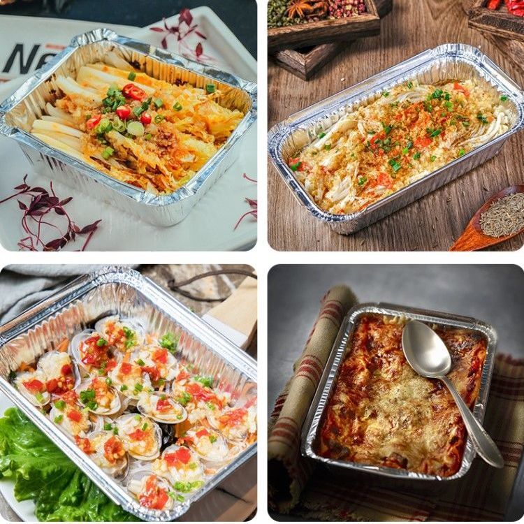 大号烤鱼锡纸盒烧烤加大加厚加长批发家用一次性长方形耐高温铝箔空气