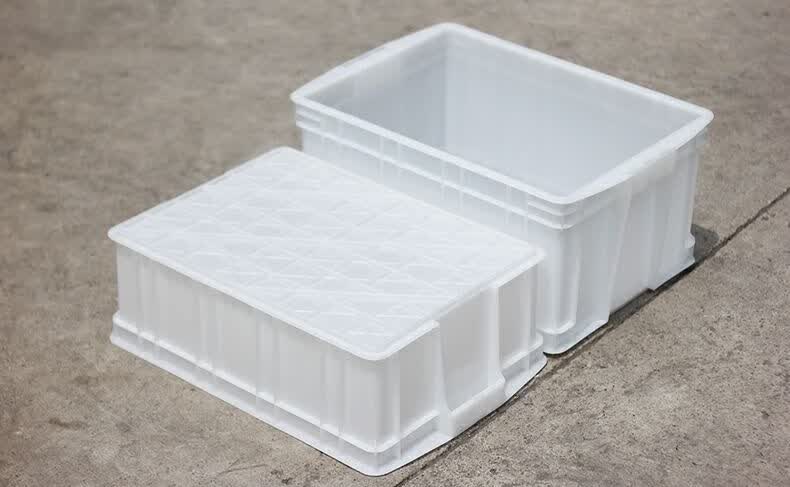 精选白色塑料箱子长方形周转箱大号塑胶箱带盖储物箱食品收纳盒养龟箱