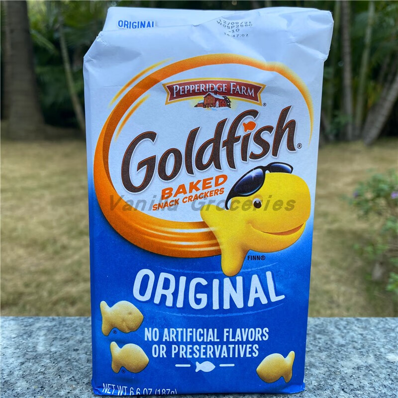 goldfish饼干美国非凡奶酪咸金鱼形饼干22年1月25香草蛋糕vanillacup