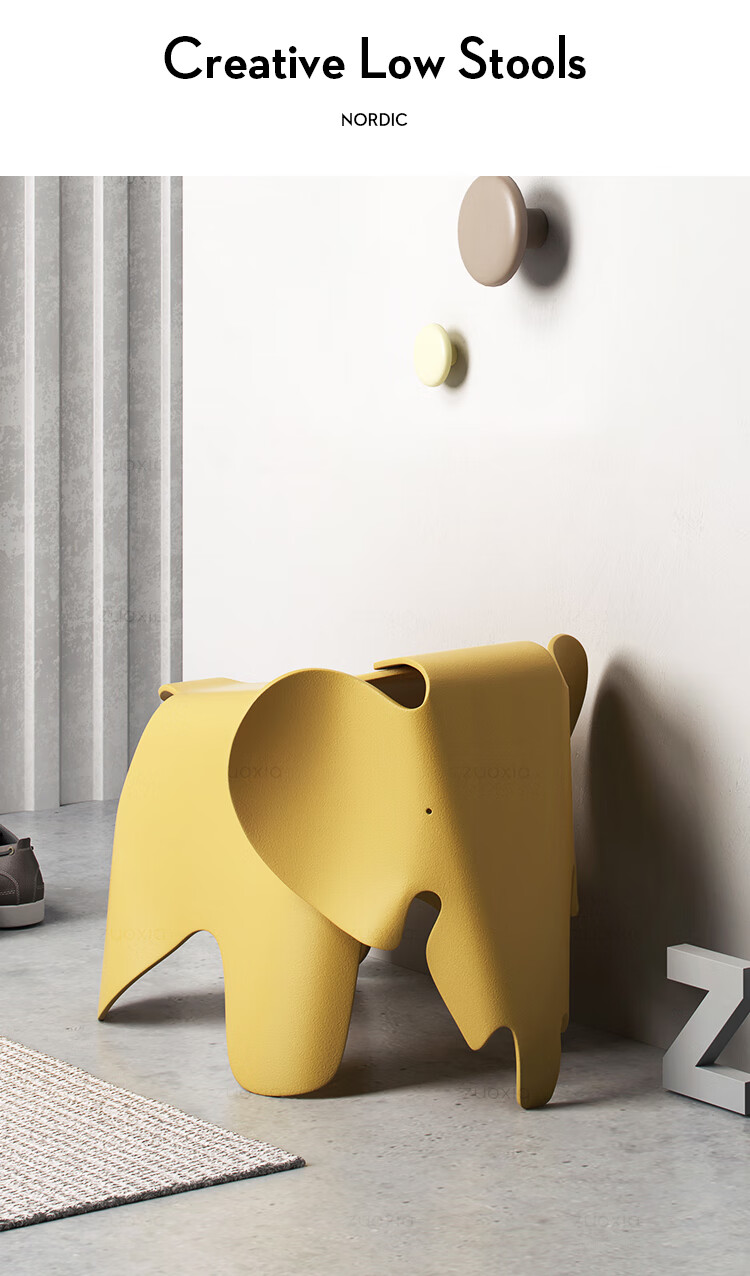 创意小象换鞋凳ins北欧风创意装饰大象椅换鞋椅凳elephant可爱幼儿园