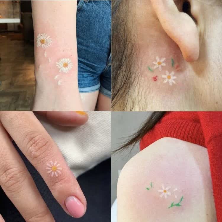 bitced新品纹身贴红色英文字母纹身贴锁骨胸口性感防水女花臂网红英文