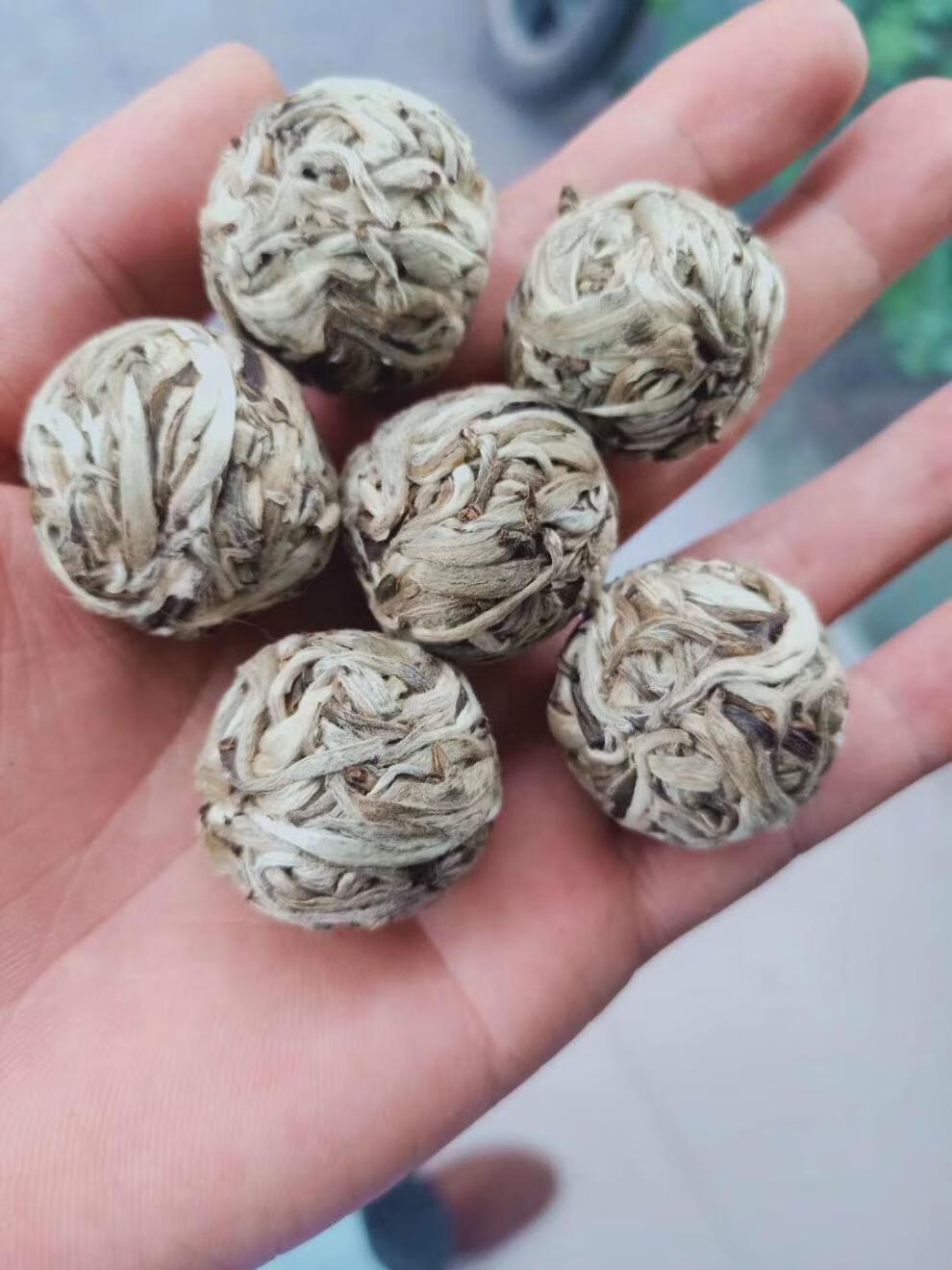 白毫银针龙珠古树白茶单芽办公室茶球一颗一泡耐泡500克散装