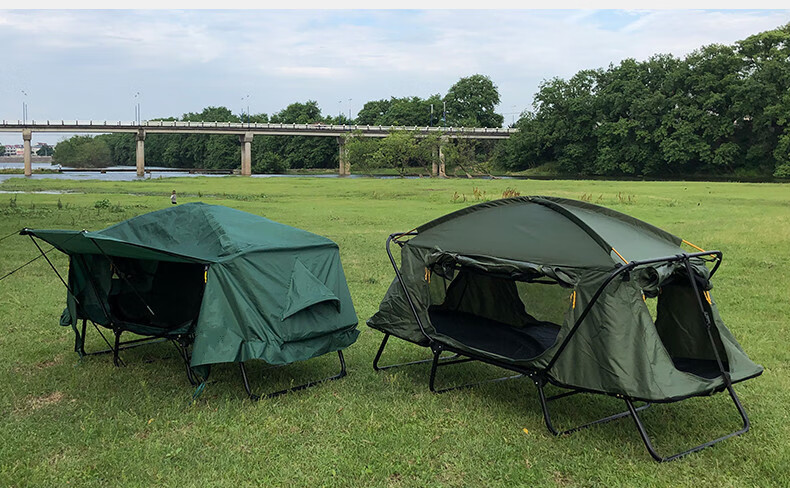 帐篷免搭建速开 户外行军床 3-4多人野外露营折叠加厚防暴雨 双人军