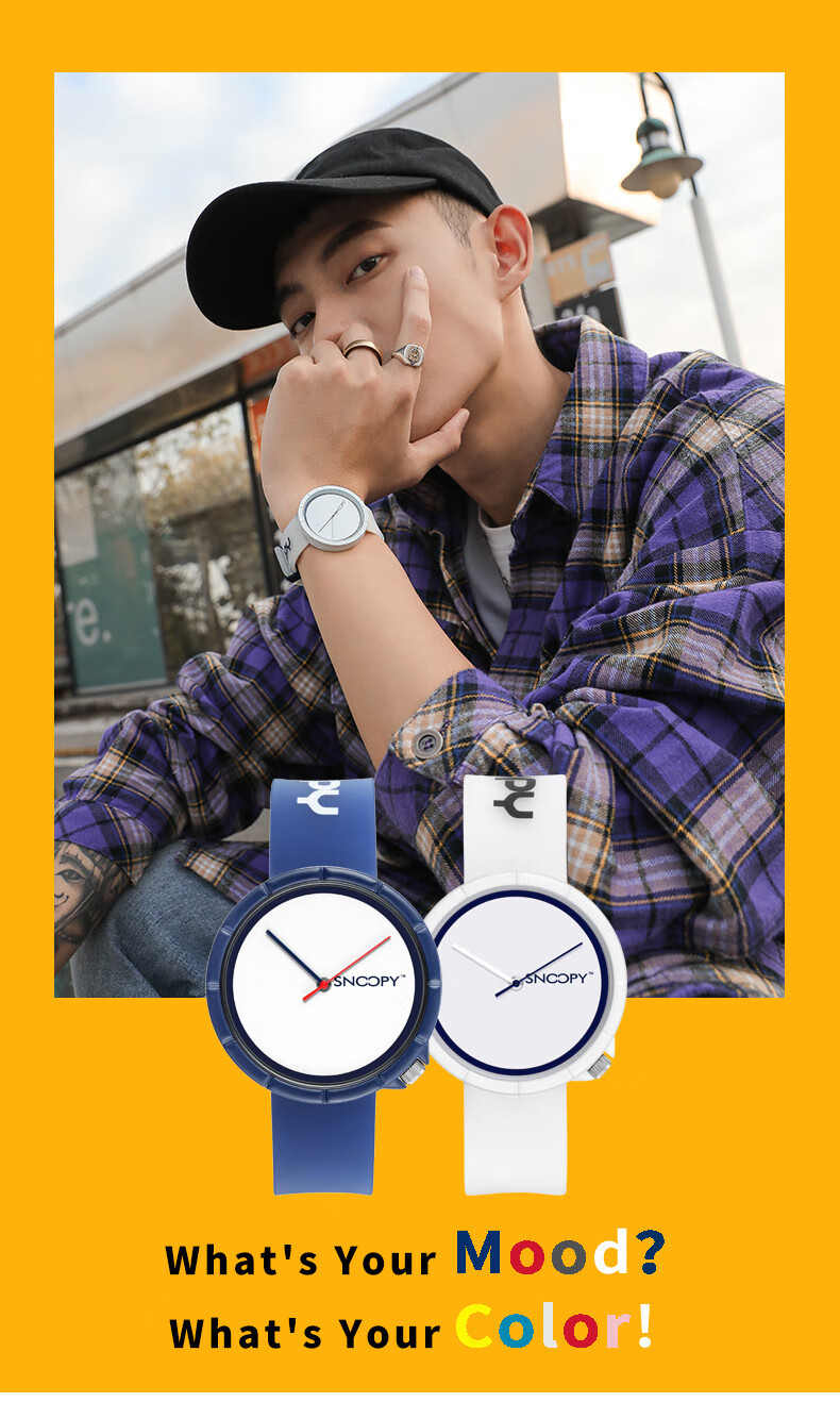 casio卡西欧联名款手表女电子表男初高中学生简约青少年防水机械儿童