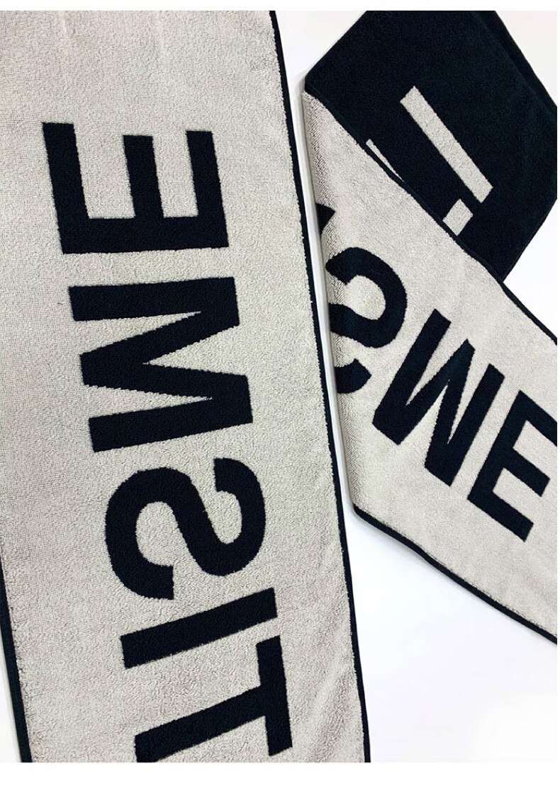 gosh毛巾itisme纯棉吸汗运动毛巾健身房加厚加长瑜伽跑步擦汗男女字母