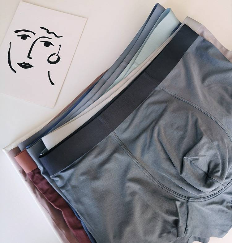 浪莎棉透气中腰平角裤四角裤内裤男士舒适短裤头底裤衩男式裤衩子132