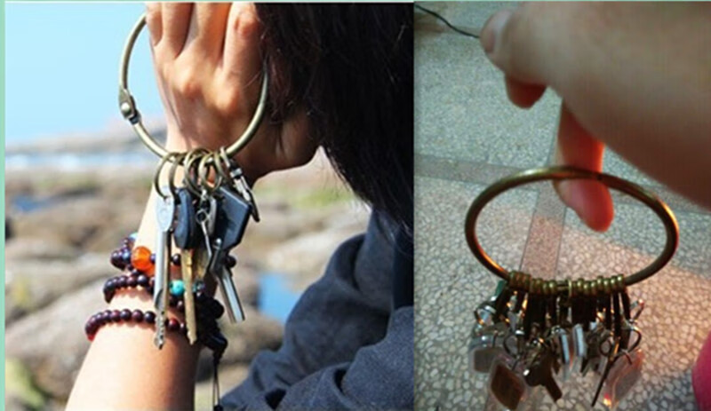 【京闪送】房东收租钥匙扣 包租婆钥匙扣 复古钥匙扣加厚钥匙圈环钥匙