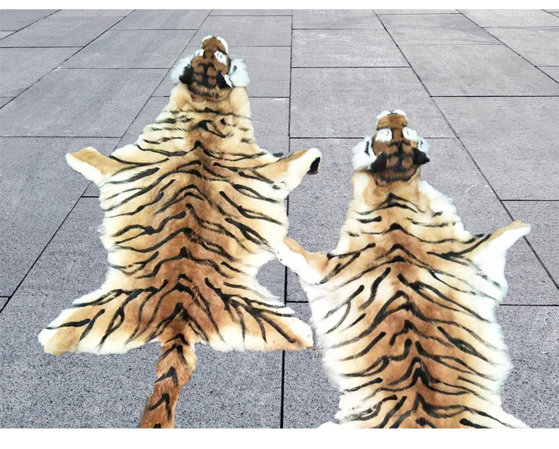 仿真老虎皮装饰挂件沙发垫地毯影视仿真虎皮标本假老虎皮装饰专拍定制