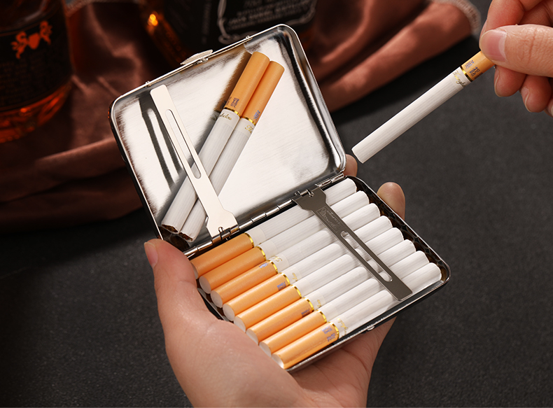 双枪高档纯铜烟盒畅想图案16支装男士随身翻盖烟盒便携式轻巧小巧时尚