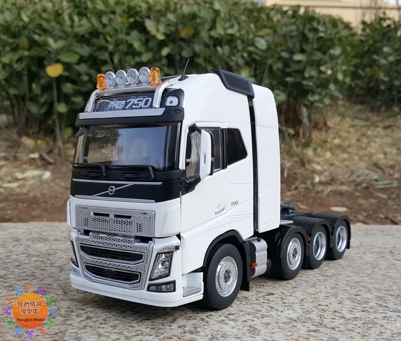 牵引车拖头平板运输卡车volvo沃尔沃fh163轴合金汽车模型132沃尔沃