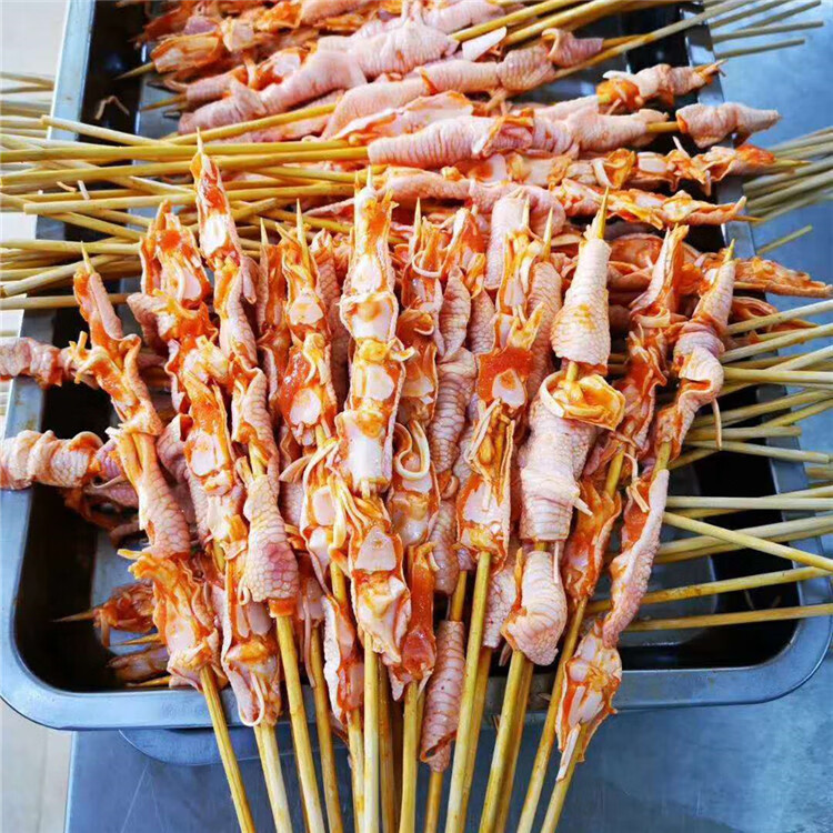 鸡脚筋20串 烧烤油炸麻辣烫鸡脚筋串 鸡爪筋 烧烤串【图片 价格 品牌