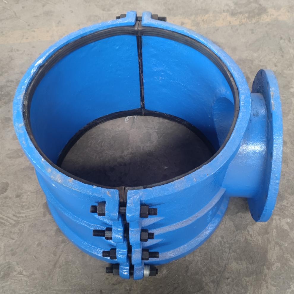 pe管哈夫节法兰分水三通铸铁管道开孔马鞍三通抢修器抱箍接头p315370