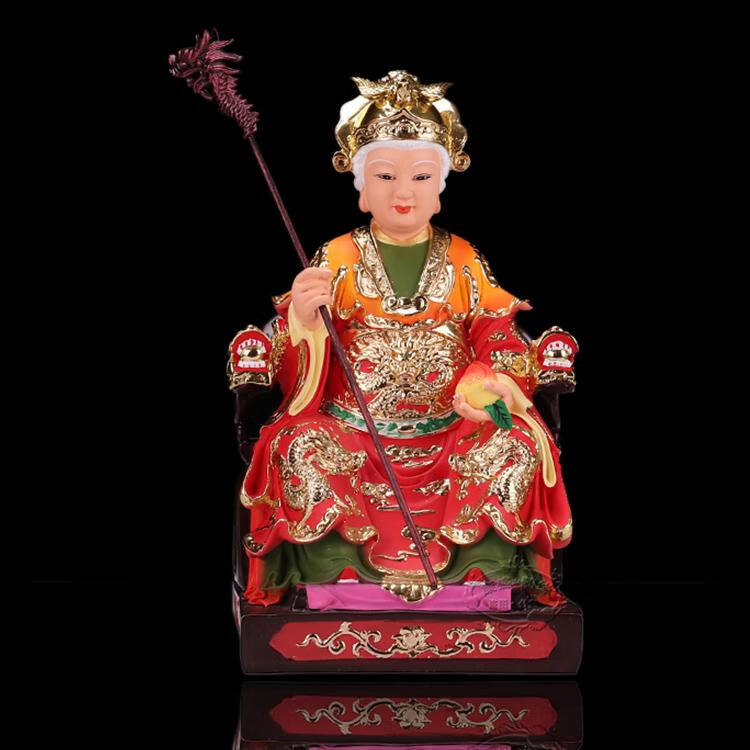 泰山奶奶神像 泰山奶奶神像 碧霞元君泰山老奶奶居家供奉树脂摆件