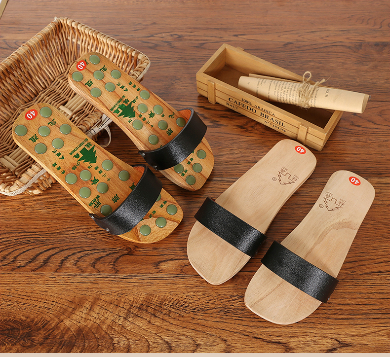 按摩拖鞋女木拖鞋女木屐广西乡村传统手工木屐男女款木拖鞋男士大码