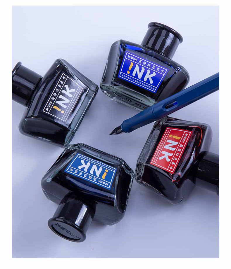 晨光aicw9001钢笔墨水书写中学生大容量书法碳素墨水60ml瓶aicw9001