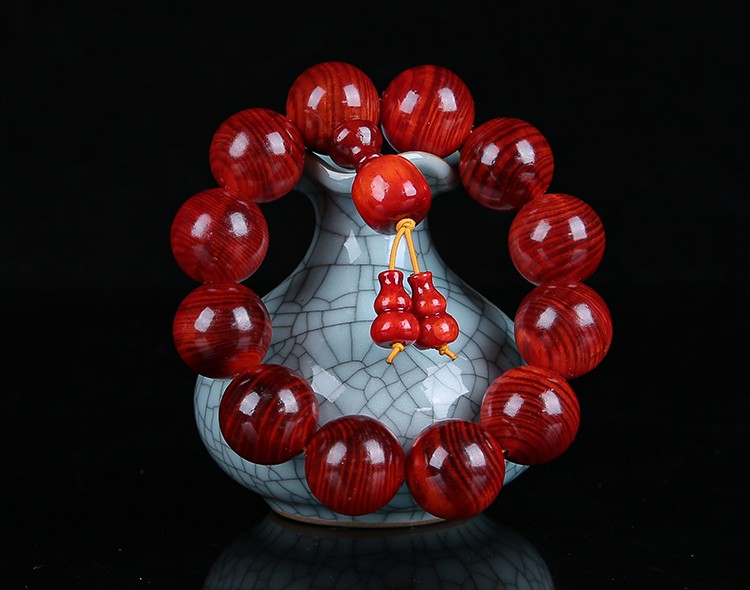 特奇玛 印尼血龙木手串全透光沉水手链男冰种老料佛珠男 血龙木1.