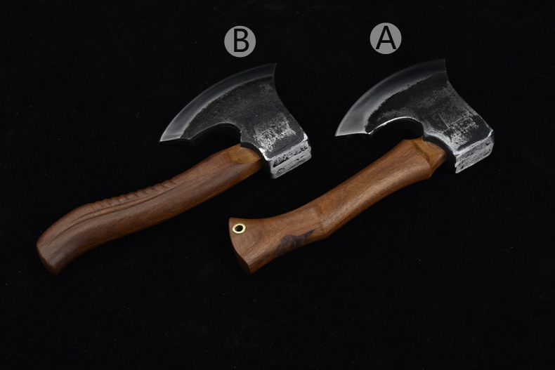 龙泉纯手工锻打加厚加重骨斧屠夫商用斩大骨斧头家用锋利剁骨刀维京