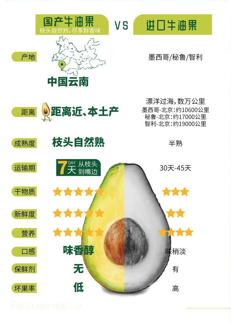 云南牛油果新鲜水果整箱鳄梨孕妇森林奶油基地直供中果100140g4个