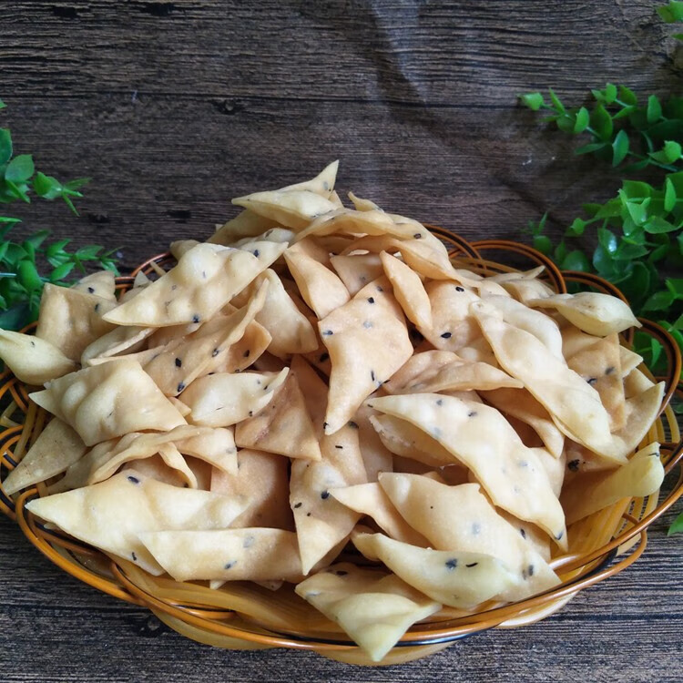 江西特产 于都烧卷子 瓦角酥花生巴子丁赣州客家油炸零食 豆巴子1000
