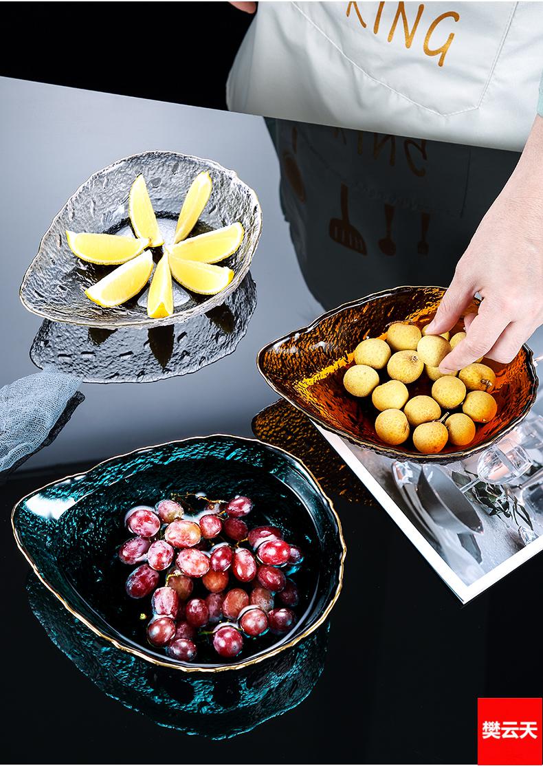 创意果盘水果篮子北欧式玻璃水果盘网红现代客厅创意家用茶几糖果盆