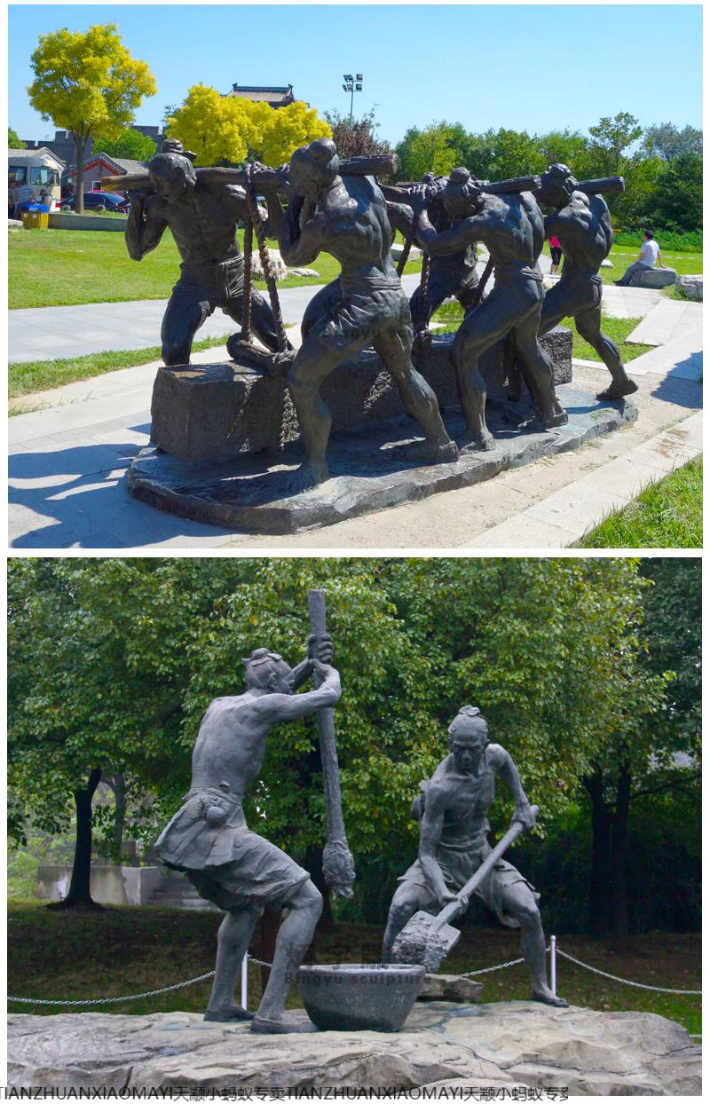 大型詹天佑人物铜雕定制厂家古代工人主题玻璃钢树脂雕塑天颛2022新款