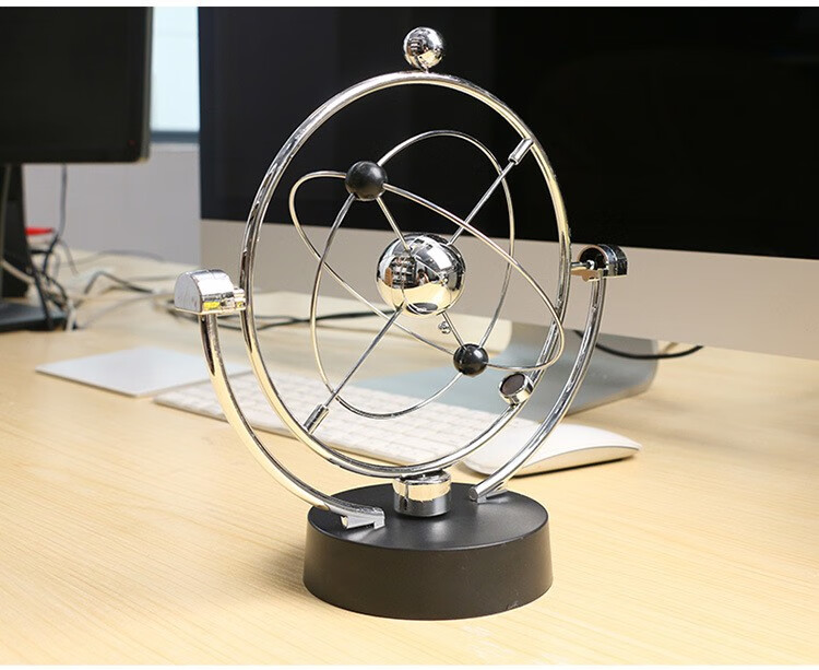 欧梵普牛顿摆件办公桌摆件办公室创意桌面永动仪牛顿摆球混沌摆永动机