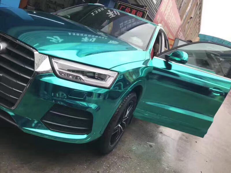 新款汽车改色膜 车身电镀贴膜 镜面银色贴纸 光亮面电镀膜 亮银镜面膜