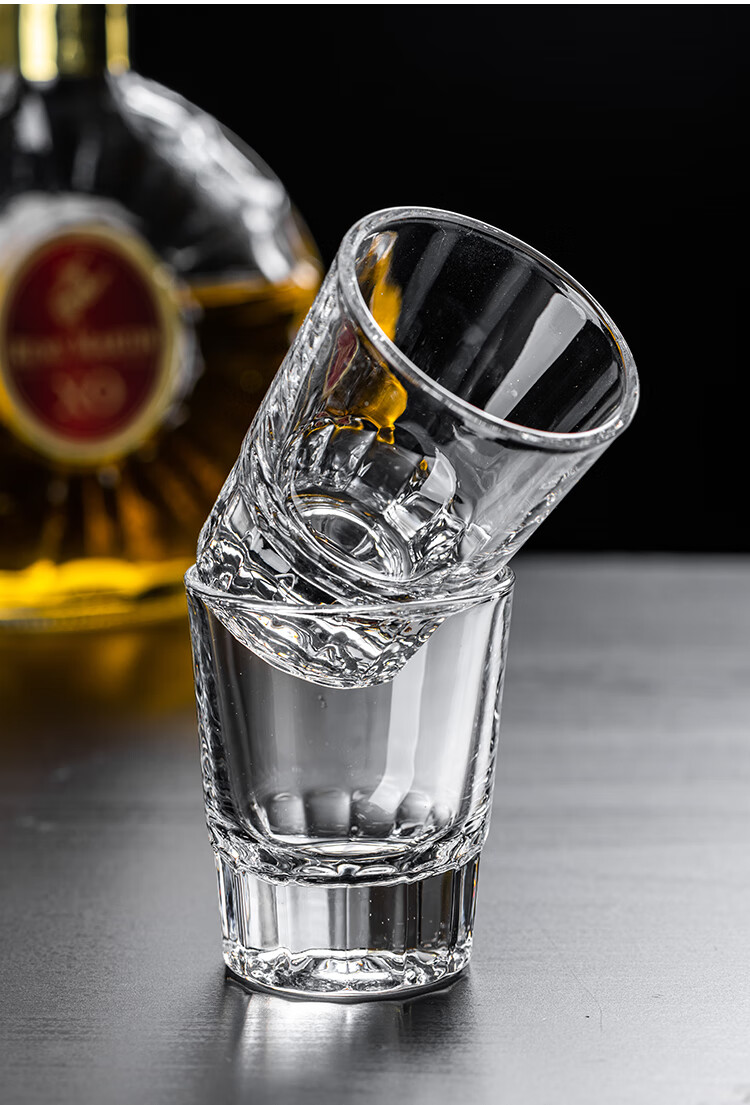 白酒杯一两白酒杯套装二两酒具家用一口杯2两高颜值100ml威士忌酒杯