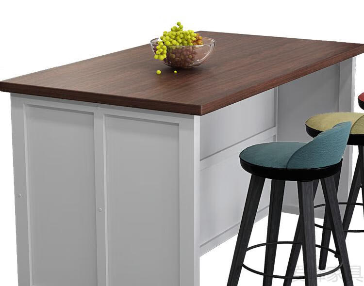 厨房中岛台开放式吧台备餐台长方形餐桌现代简约轻奢餐桌 90*60*90色