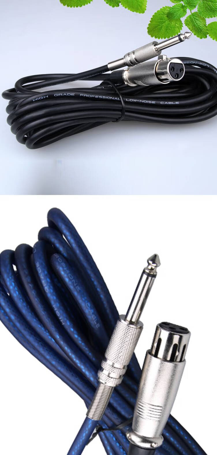 有线话筒连接线有线电容动圈麦克风6点35mm金属头公放机调音台话筒