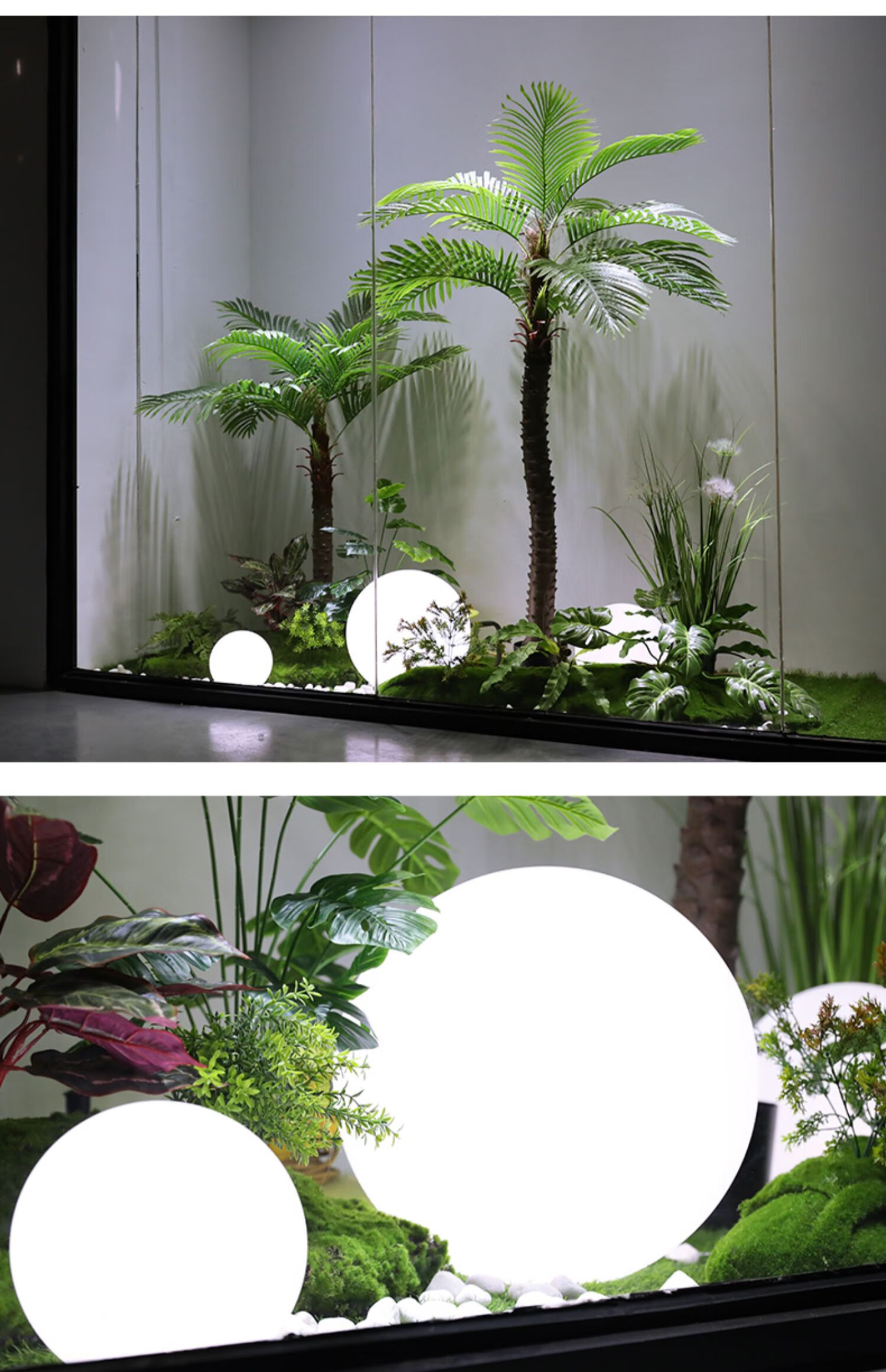 仿真绿植造景盆栽摆件景观装饰办公室内外楼梯角落大型落地假植物三沐