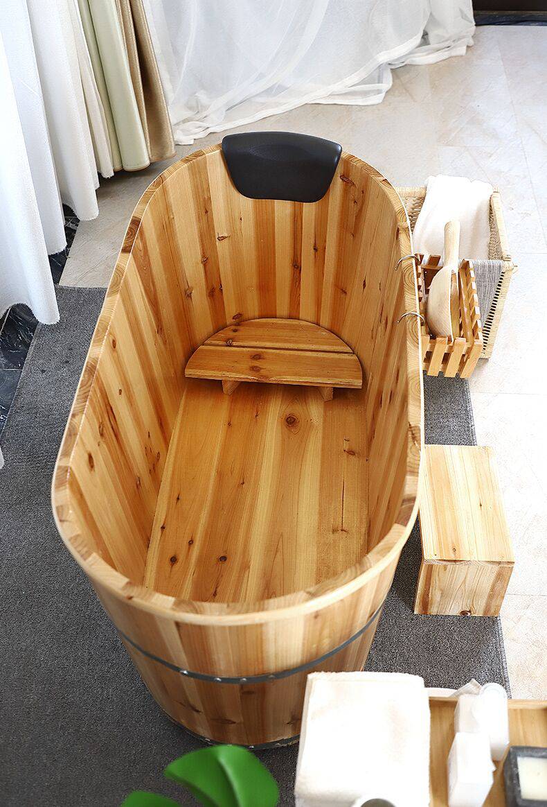 成人洗澡的大木桶 泡澡木桶成人加厚大人沐浴桶儿童洗澡桶美容院实木