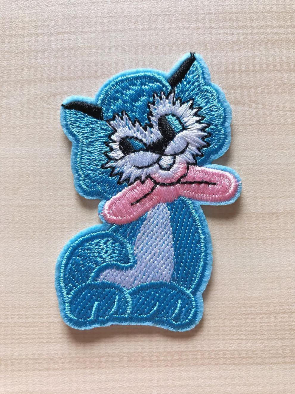 lucaly毛衣贴花补丁贴布贴刺绣时尚手缝贴花装饰小猫可爱牛仔裤补破洞