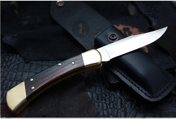 巴克户外折叠刀美国buck巴克折叠刀户外110野营随身防身装备锋利高硬