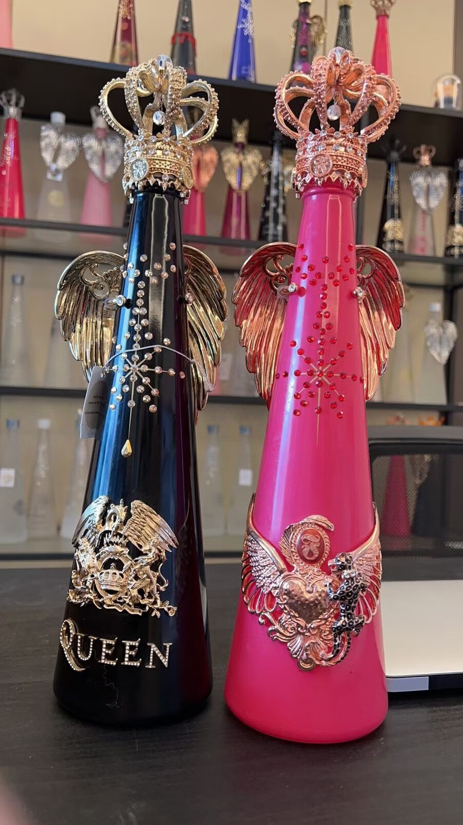 5折 fillico日本神户水矿泉水 菲丽高皇冠水晶高端水瓶 天使之翼粉色