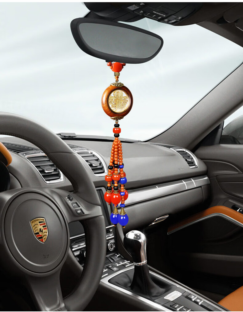 精选好货平安符车挂饰车内饰品挂件车上内饰桃木汽车吊坠南海观音佛像