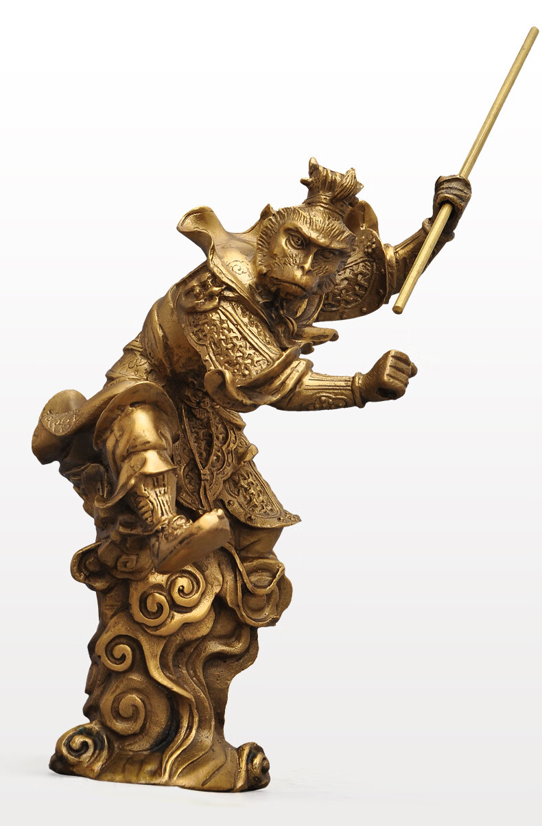 美猴王孙悟空摆件全铜齐天大圣佛像斗战胜佛铜猴子风水家居装饰品7寸